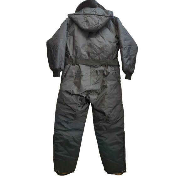 ✅VTG Oshkosh Sportswear Snow Snowmobile Suit Black Belted Talon Zipper Womens M - Picture 3 of 14